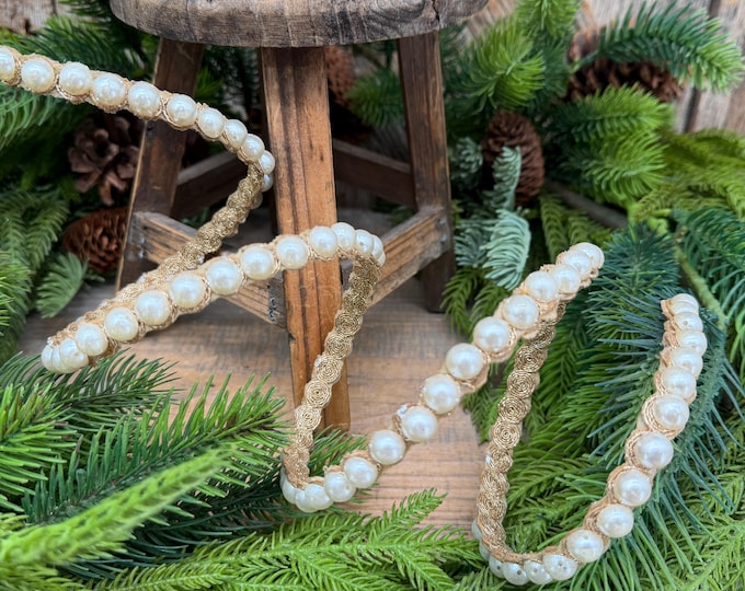 1/2" Pearl Garland Ribbon by Farrisilk