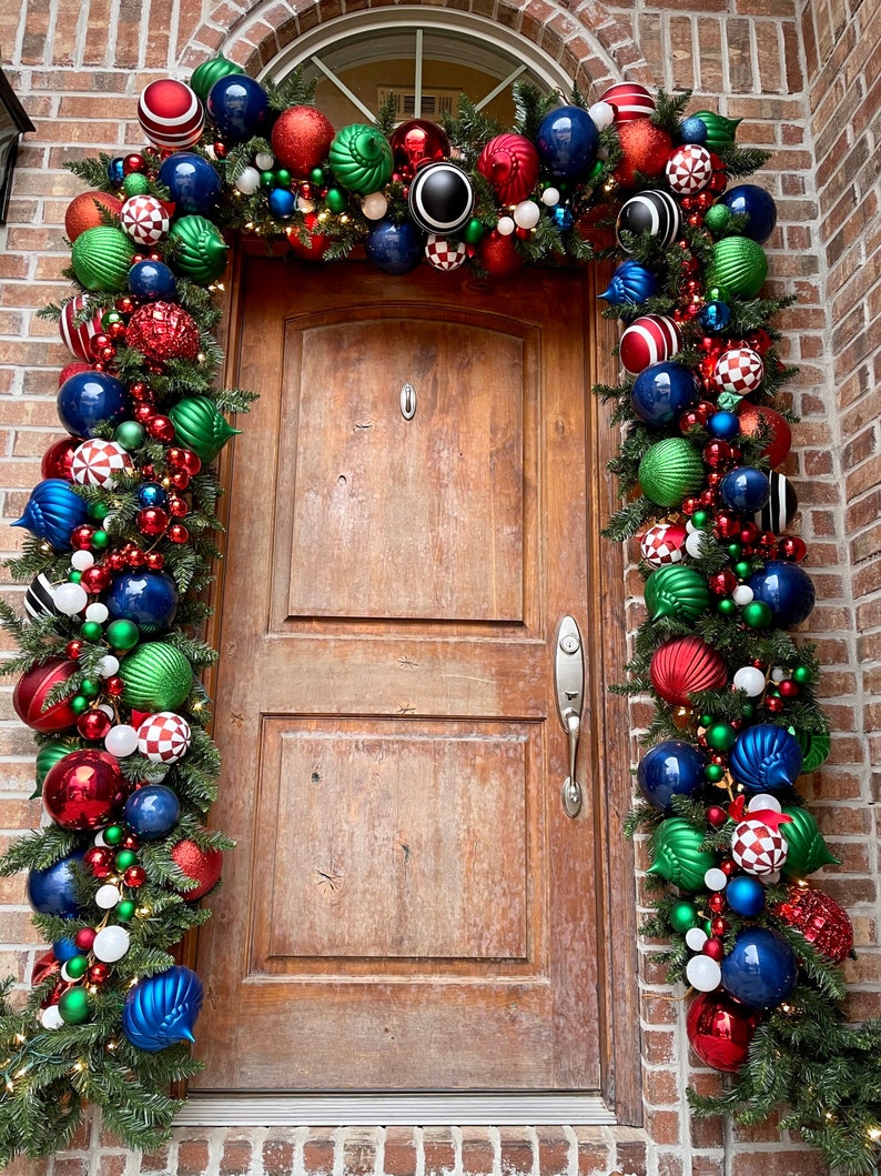 Custom Door Garland Christmas Garland Ball Garland Etsy