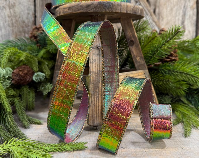 1" Electric Metallic Ribbon, Farrisilk Ribbon, Halloween Ribbon