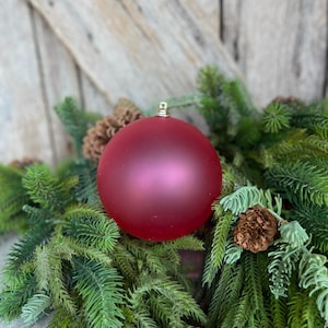 5&quot; Hot Pink Matte Ornament, Pink Ball Ornament, Hot Pink Christmas Ball Ornament, Farrisilk Ornament, CX042-08