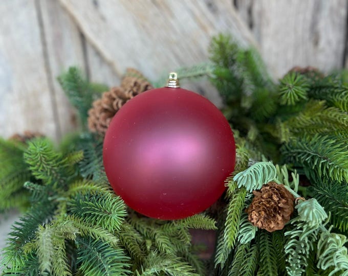 5" Hot Pink Matte Ornament, Pink Ball Ornament, Hot Pink Christmas Ball Ornament, Farrisilk Ornament, CX042-08