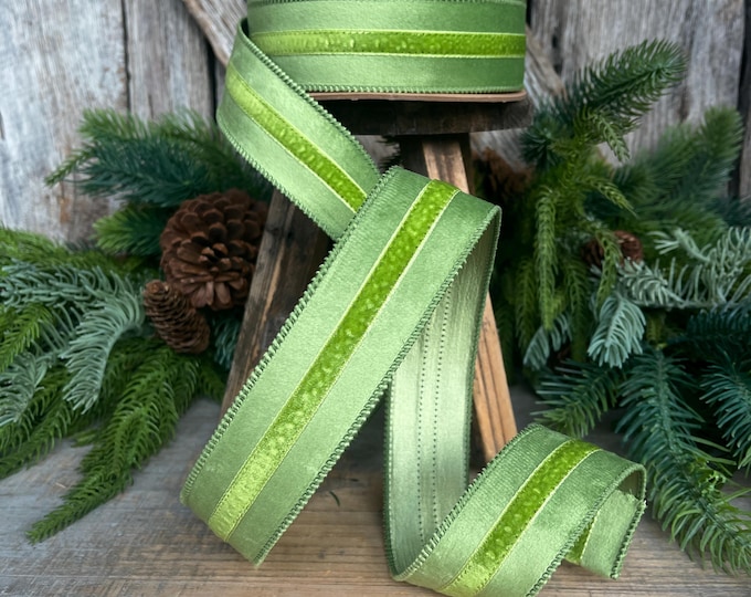 1.5” Green Velvet Ribbon