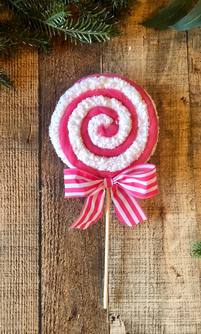 Pink ANd WHite LOllipops FUzzy lOllipops SWiRl lOllipop Etsy