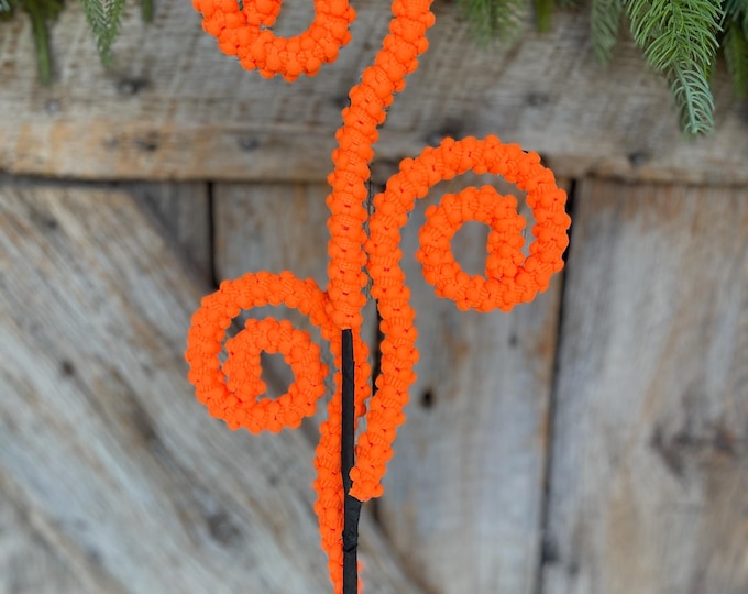 28" Orange Puff Curly Spray, Orange Halloween Spray,  Wreath Supply, Orange Spray, Craft Supply, Orange Spray Pick, 57259OR