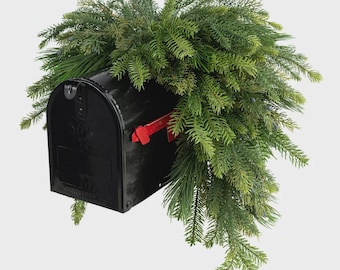 42" Pine Mailbox Swag, Belgium Pine Mailbox Swag, Greenery for Mailbox, Artificial Greenery Swag, 86375SW42