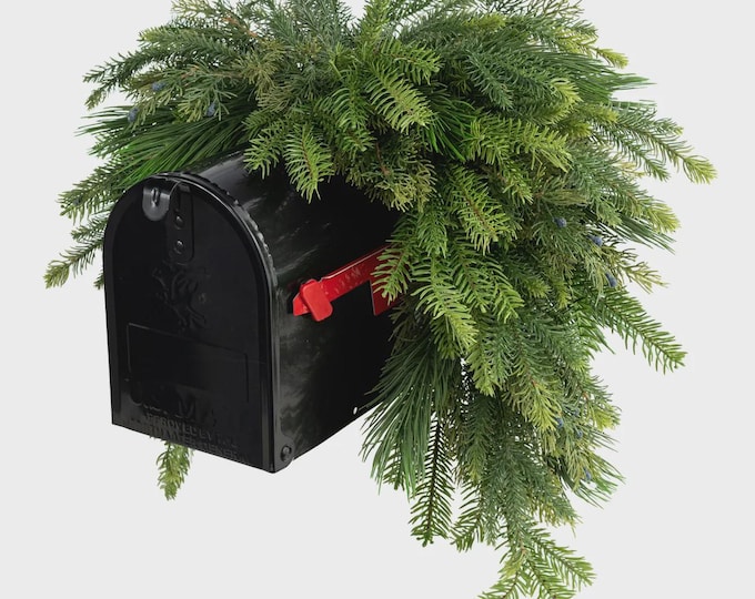 42" Pine Mailbox Swag, Belgium Pine Mailbox Swag, Greenery for Mailbox, Artificial Greenery Swag, 86375SW42