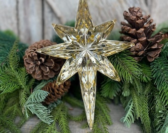 8" Gold Star Ornament, Bethleham Jewel Oranament, Star Ornament, Christmas Star Ornament, Christmas Ornament, Gold Star, Bethleham Star