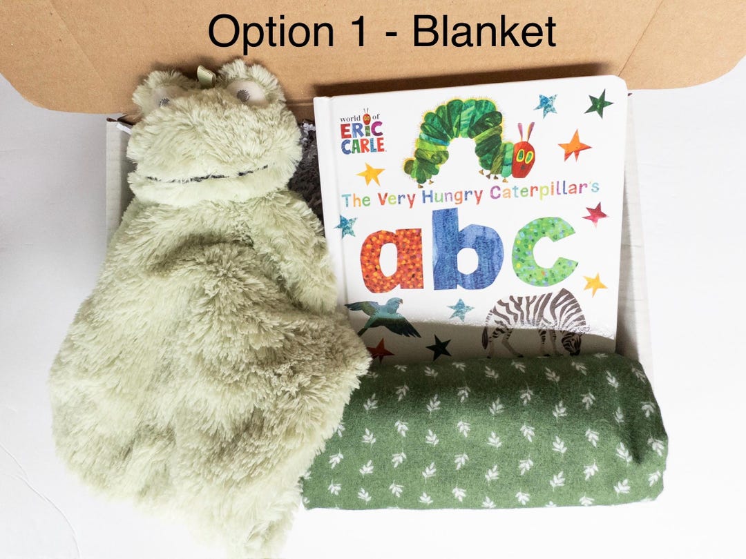 Gender Neutral Baby Gift Box | Frog Lovey, Very Hungry Caterpillar ABC ...