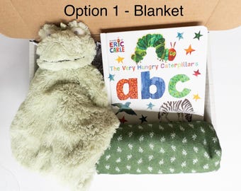 Gender Neutral Baby Gift Box | Frog Lovey, Very Hungry Caterpillar ABC Book