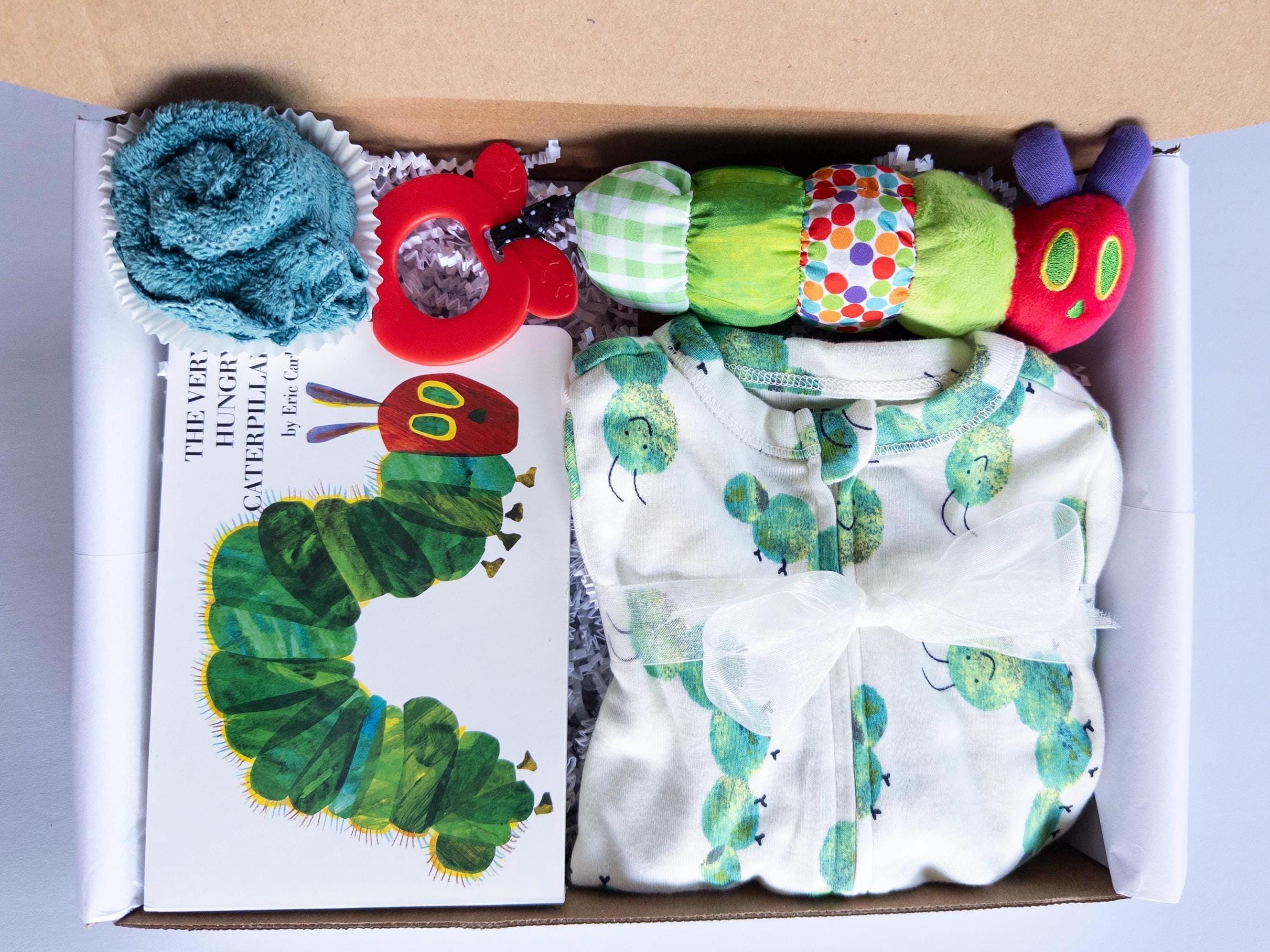Newborn baby gift, caterpillar, gender neutral shower gift, new baby gift, unisex baby gift set, baby shower gift, gender neutral baby box