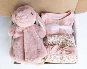 Baby Girl Gift Set | Outfit, Plush, Book, Headband