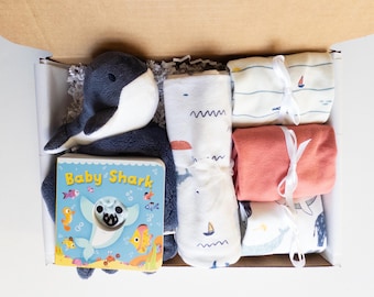 Nautical Baby Gift Box: Gender Neutral Newborn Essentials Set