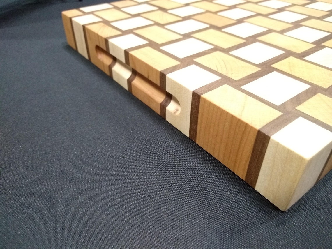 Basket Weave End Grain Cutting Board Etsy