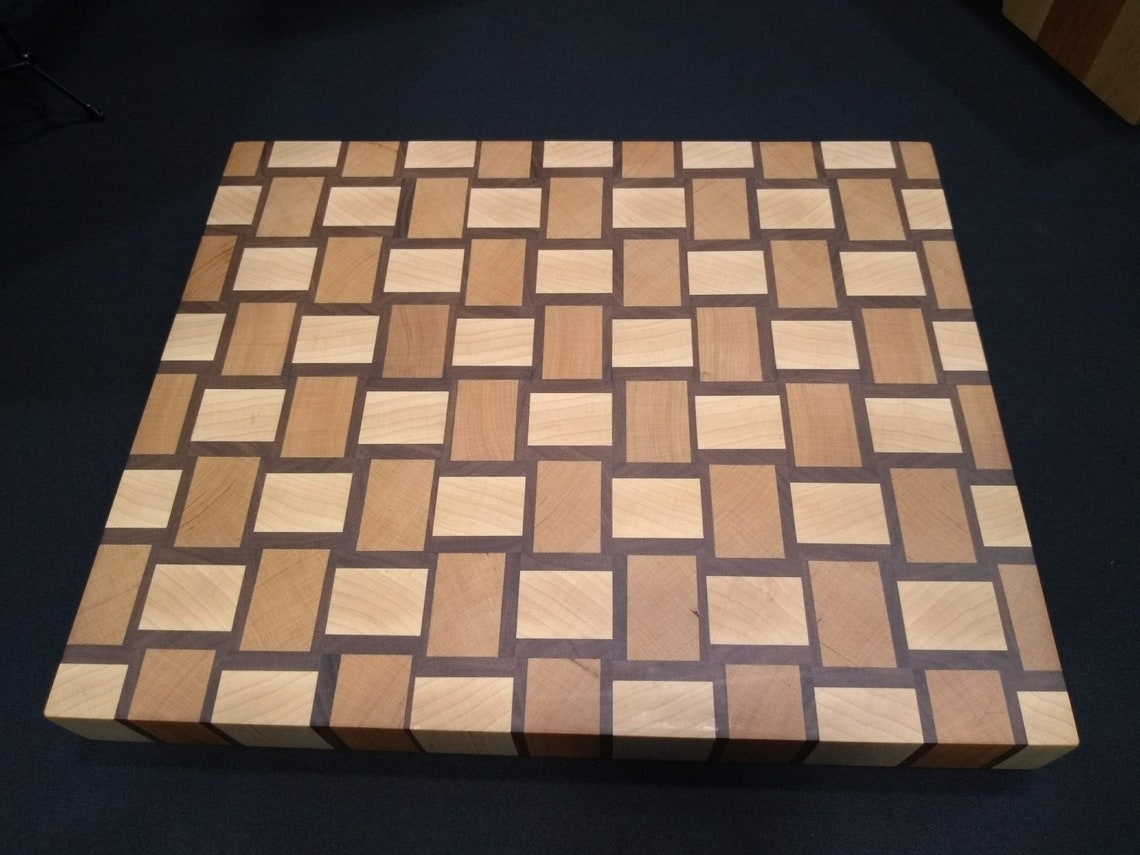 Basket Weave End Grain Cutting Board Etsy