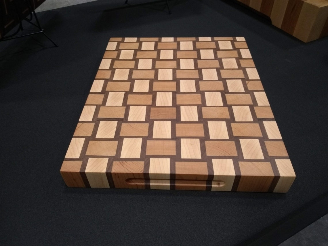 Basket Weave End Grain Cutting Board Etsy
