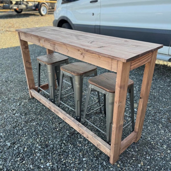 Handmade Bar Table/behind sofa table - Woman owned company -