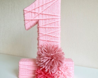 Birthday number pink/number photo prop/party decoration/pink birthday decoration/first birthday number 1/1st birthday/party table decoration