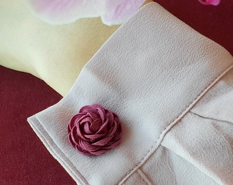 Women cufflinks/flower cufflinks/rose cufflinks/fabric cufflinks/textile cufflinks/accessory for women/gift for her/christmas gift for women