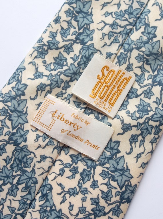 Vintage 60s/70s Liberty of London Ivy Print Cotto… - image 4