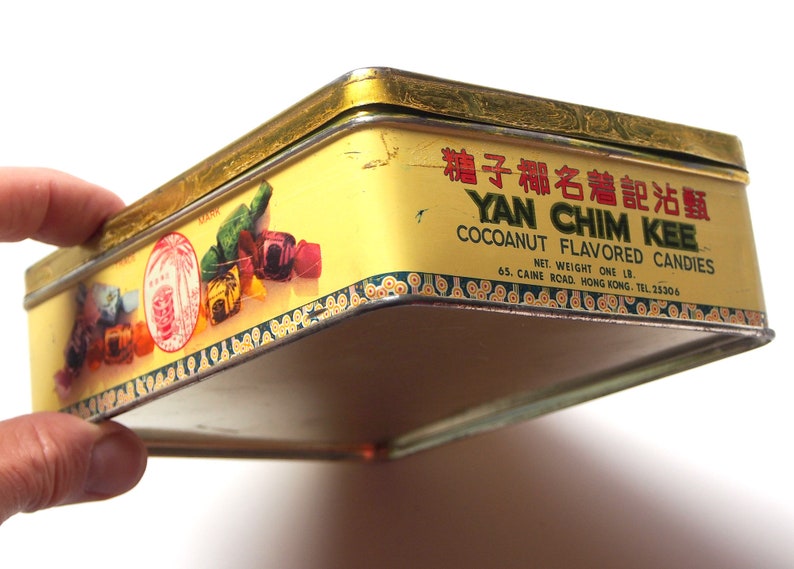 Vintage Yan Chim Kee Chinese Cocoanut Flavored Candies Tin | Etsy