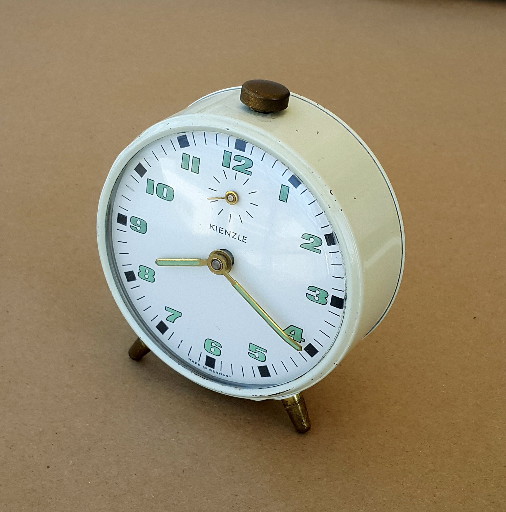 Vintage alarm clock Kienzle wind up desk clock Retro table Etsy