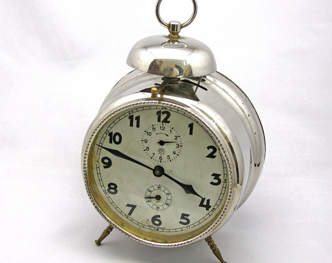 Antique Junghans Alarm Clock Wind up Desk Clock One Bell Clock
