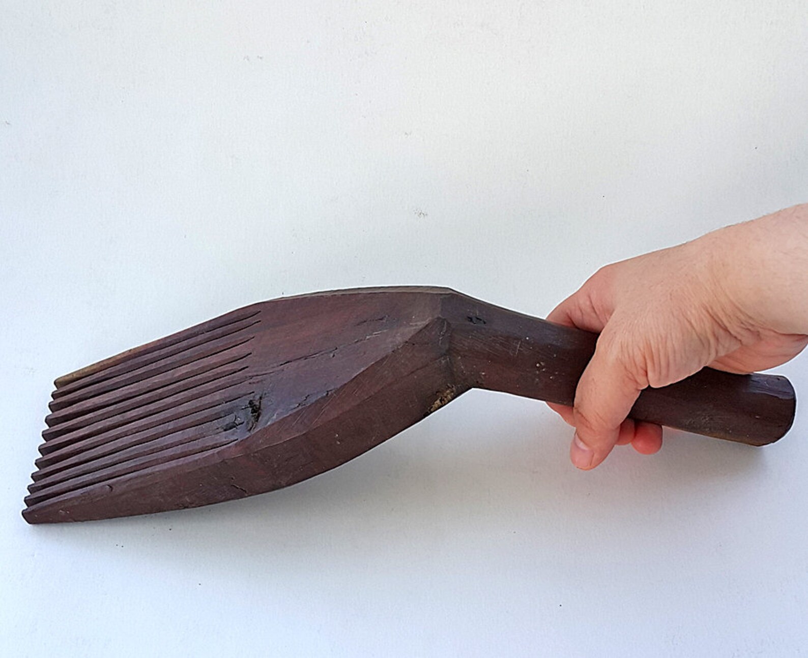 Antique Wooden Weaving Beater Comb Primitive Carpet Weavers Etsy