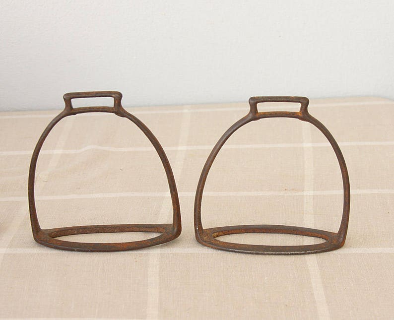 Antique Iron Stirrups Vintage Horse Riding Tack Equestrian Etsy