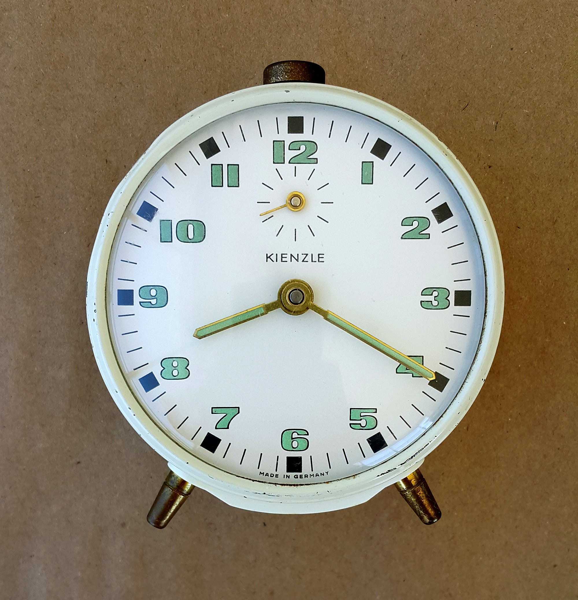 Vintage alarm clock Kienzle wind up desk clock Retro table Etsy