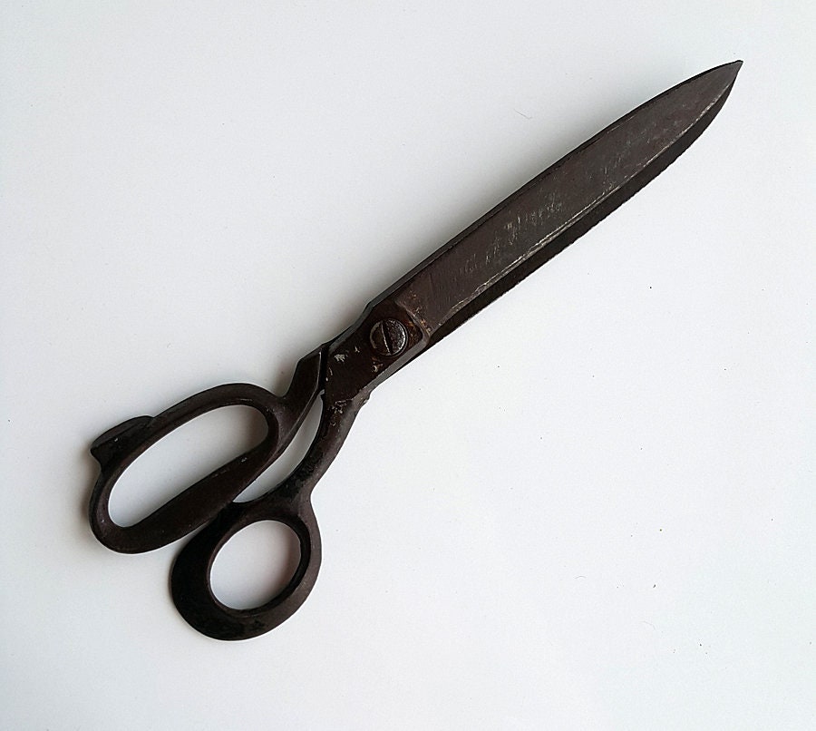 Vintage huge scissors Very big industrial shears Sewing tool Etsy