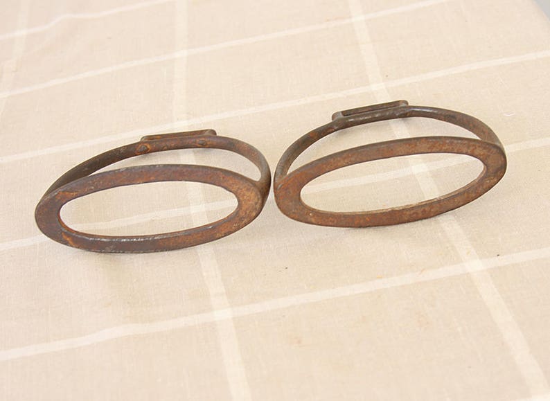 Antique Iron Stirrups Vintage Horse Riding Tack Equestrian Etsy