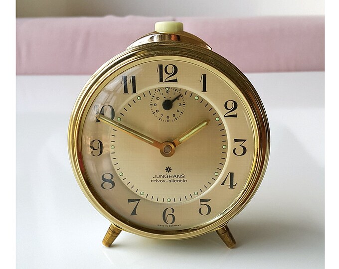 Vintage Alarm Clock Junghans Silentic Trivox Working Wind up Etsy