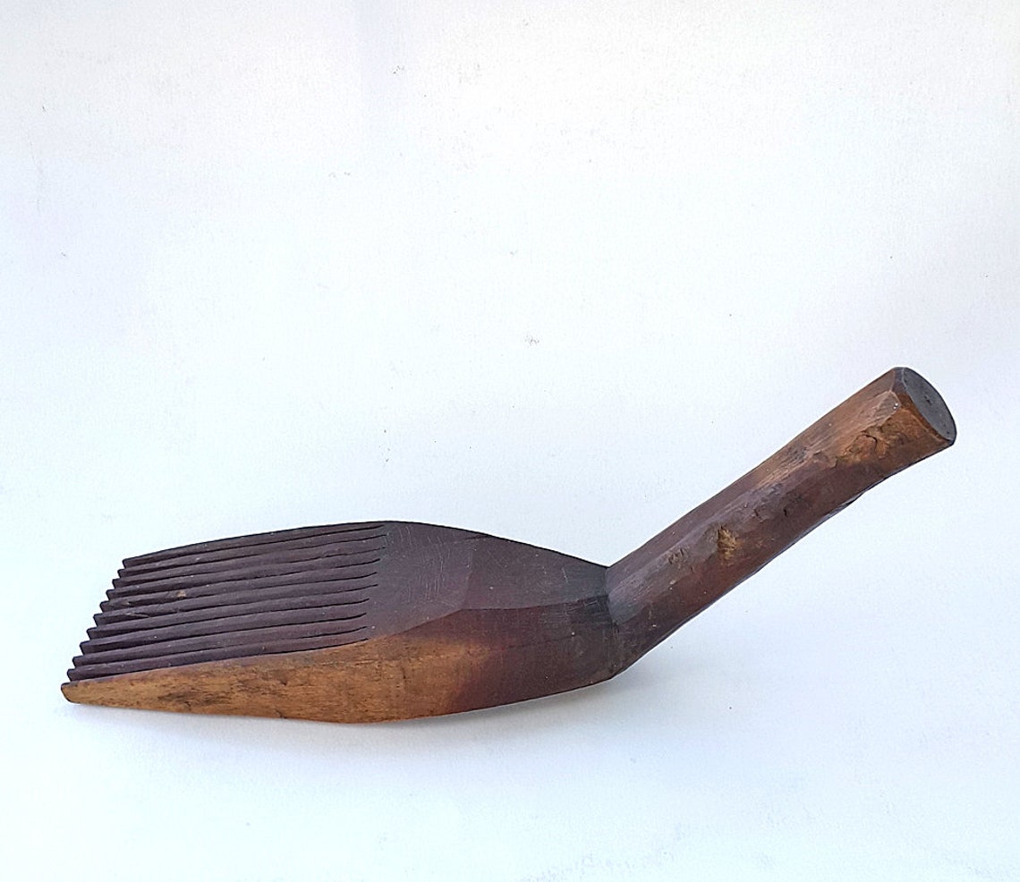 Antique Wooden Weaving Beater Comb Primitive Carpet Weavers Etsy