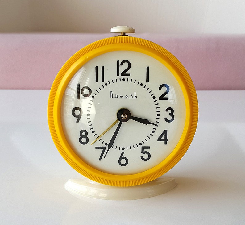 Vintage Desk Clock Vityaz Alarm Russian Table Old Working Retro Home Decor Spring