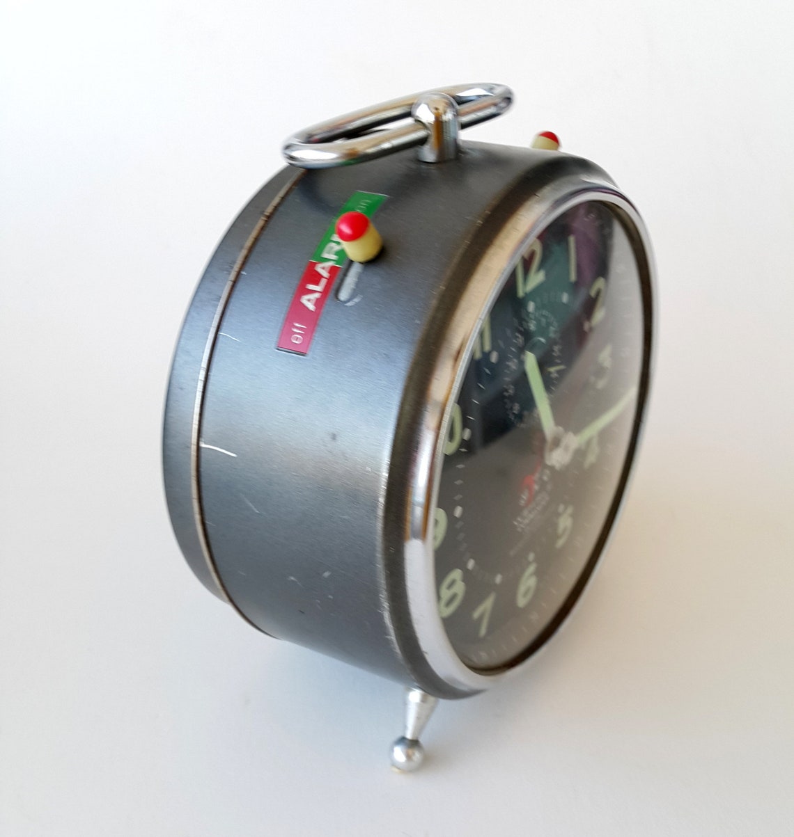 Vintage Wehrle alarm clock Commander Jewelled Wind up desk Etsy