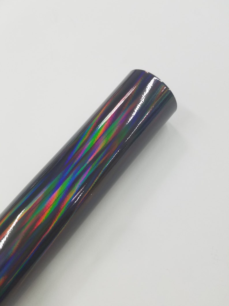 Black Holographic Rainbow Neo Chrome Laser Self Adhesive Bubble Free ...