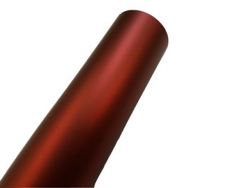 Matte Satin Anodized Brown Red Self Adhesive Vinyl Car Wrap Bubble Free Air Release Sticker Decal DIY Vinyl Car Wrap Roll