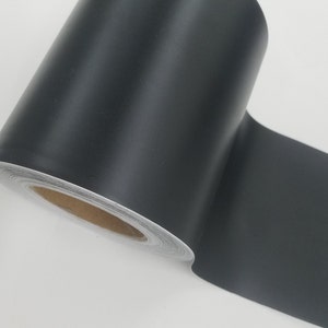 MATTE Flat Black Intermediate Cutting Craft Vinyl 12&quot; Permanent Self Adhesive Backed Sticker Decal Roll