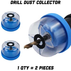 2 pcs Electric Drill Bit 4mm to 10mm Dust Ash Free Collector Catcher Bowl Cover Dust Proof Tool