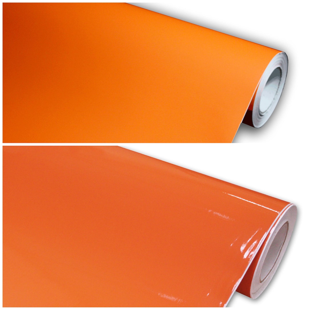 Gloss Matte Orange Vinyl Car Wrap Air Release Bubble Free Self Adhesive ...