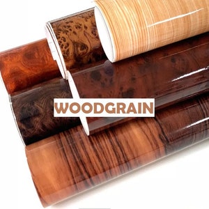 Gloss Woodgrain Birdseye Rosewood Maple Oak Bubble Free Air Release Vinyl Car Wrap Sticker Decal DIY Film Roll
