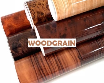 Vinilo adhesivo para coche con efecto madera brillante, efecto ojo de pájaro, palisandro, arce, roble, sin burbujas, liberación de aire, rollo de película para bricolaje