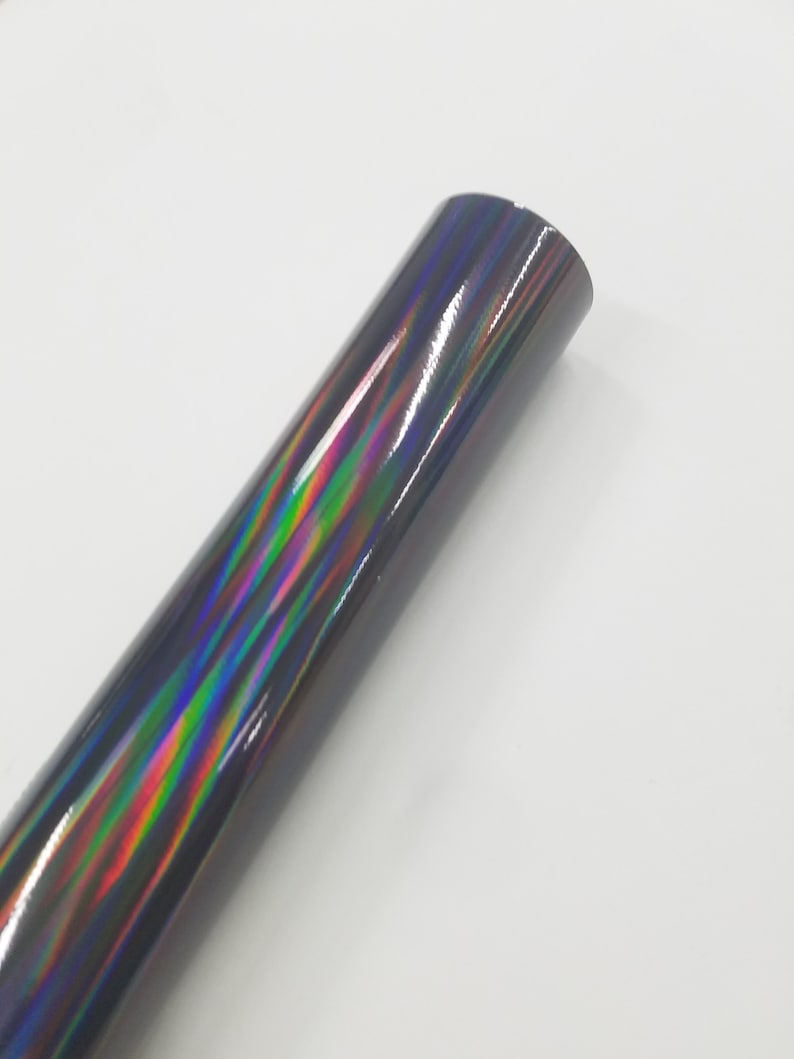 Black Holographic Rainbow Neo Chrome Laser Self Adhesive Bubble Free ...