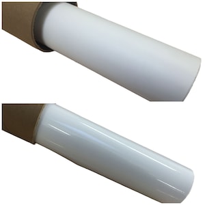 May include: A white vinyl roll in a cardboard tube. The vinyl is glossy and smooth.
