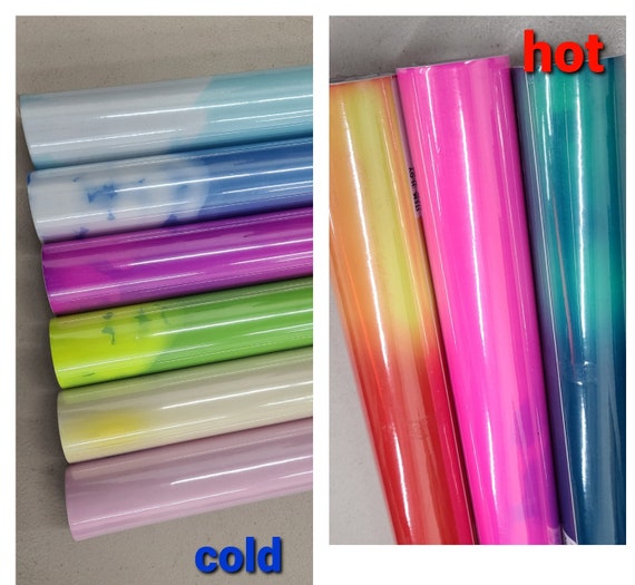 Temperature Hot or Cold Sensitive Color Change Shift 12" x 48" Permeant Adhesive Craft Cutting Vinyl Sticker Decal Film Roll