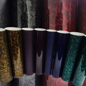 Gloss Matte Infused Forged Carbon Fiber Red Black Blue Green Purple Gold Bubble Free Air Release Sticker Decal Adhesive Vinyl Car Wrap Roll