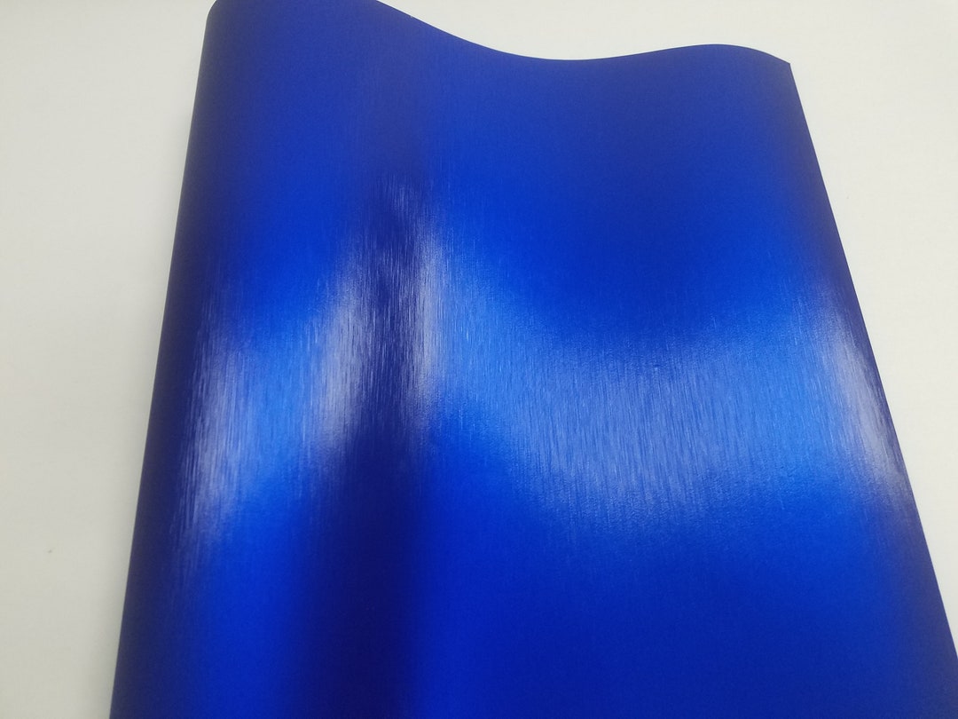 Brushed BLUE Texture Vinyl Car Wrap Self Adhesive Backed Air Release