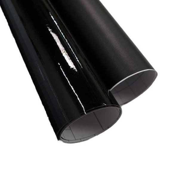 Gloss Matte Flat Black Vinyl Car Wrap Air Release Bubble Free Self Adhesive Backed Sticker Decal DIY Craft Sign Sheet