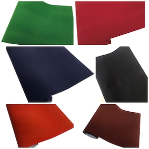Velvet Suede Velveteen Black Green Navy Red Orange Brown Self Adhesive Backed Sticker Decal DIY Craft Sign Sheet Roll
