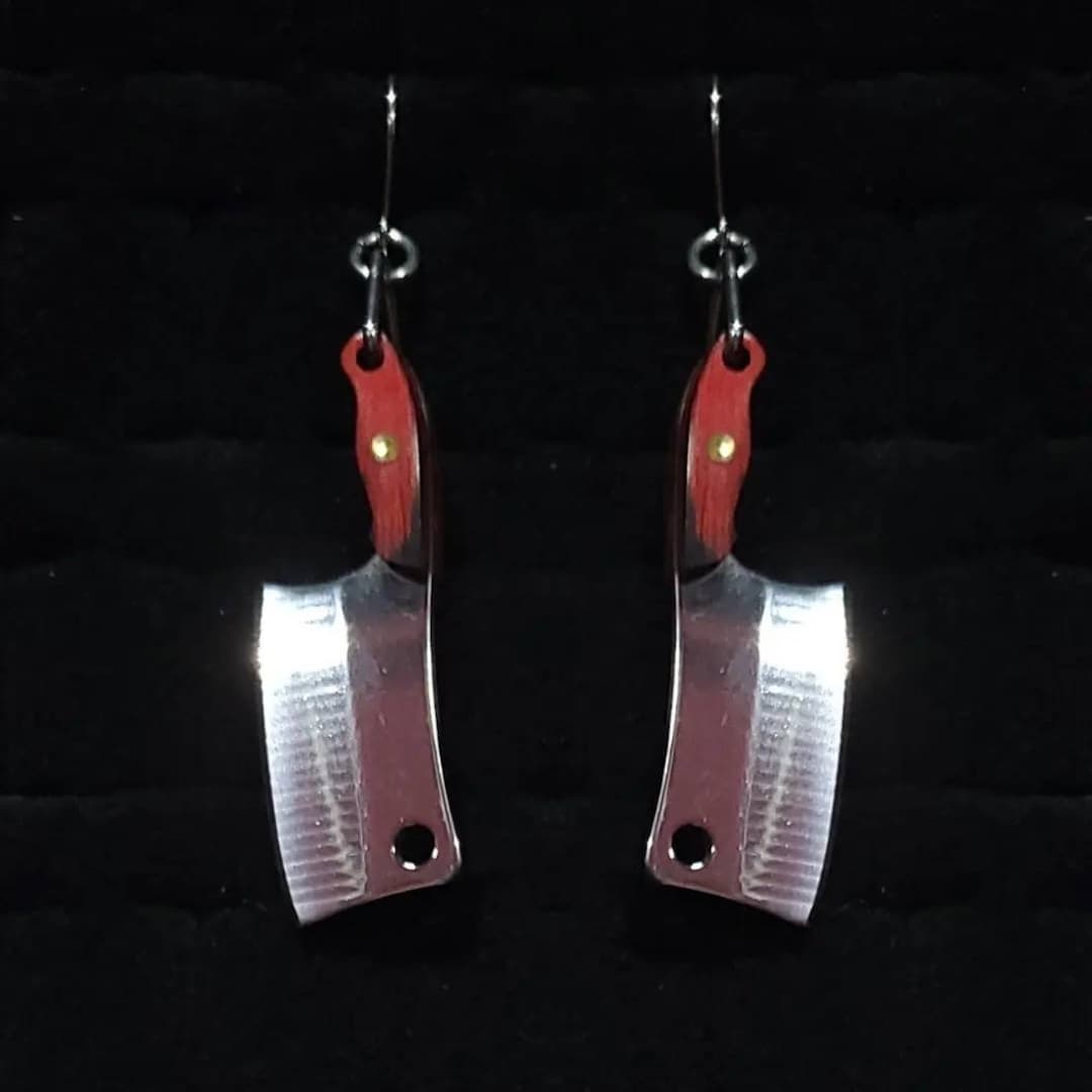 MEAT CLEAVER Earrings, Gifts for Chefs, Knife Earrings, Butcher, Foodie